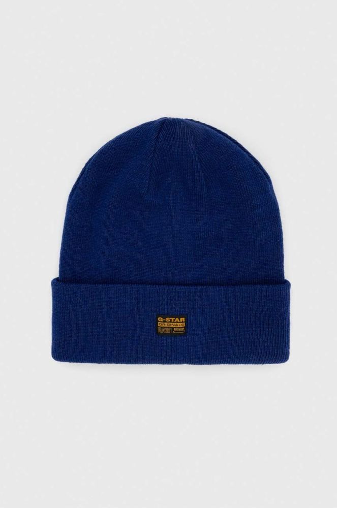 Шапка G-Star Raw колір блакитний (3423418)