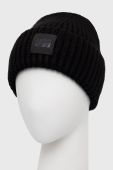 Шапка з домішкою вовни UGG колір чорний з товстого трикотажу (1890876)