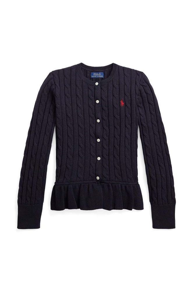 Дитячий бавовняний кардиган Polo Ralph Lauren колір синій