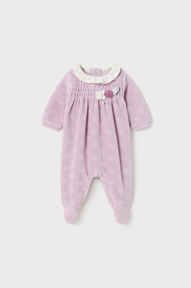 Дитячі повзунки Mayoral Newborn колір фіолетовий (3428180)