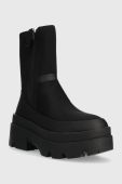 Черевики UGG Brisbane Mid жіночі колір чорний на плоскому ходу злегка утеплена 1143843