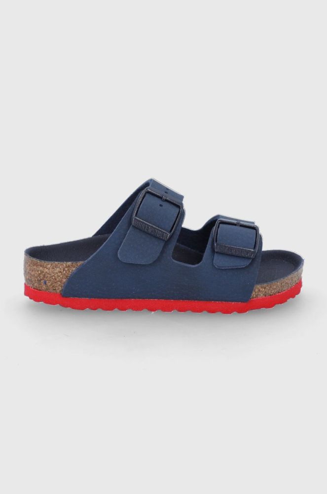 Дитячі шльопанці Birkenstock колір синій Narrow Width