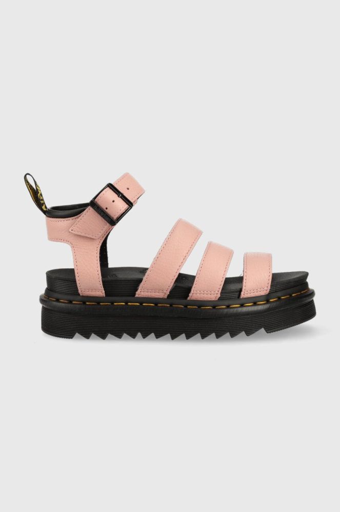 Шкіряні сандалі Dr. Martens Blaire жіночі колір рожевий на платформі DM30706329 DM30706329-Peach.Bei