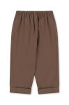 Дитячі бавовняні штани Konges Sl?jd колір коричневий однотонні