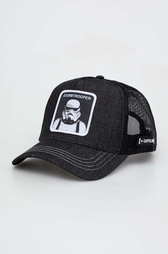 Кепка Capslab Stormtrooper колір чорний з аплікацією